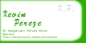 kevin percze business card